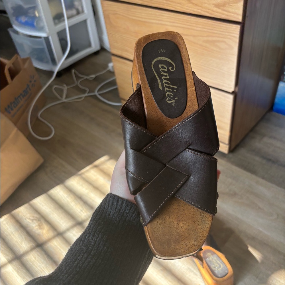 Candie's Brown Platform Sandal